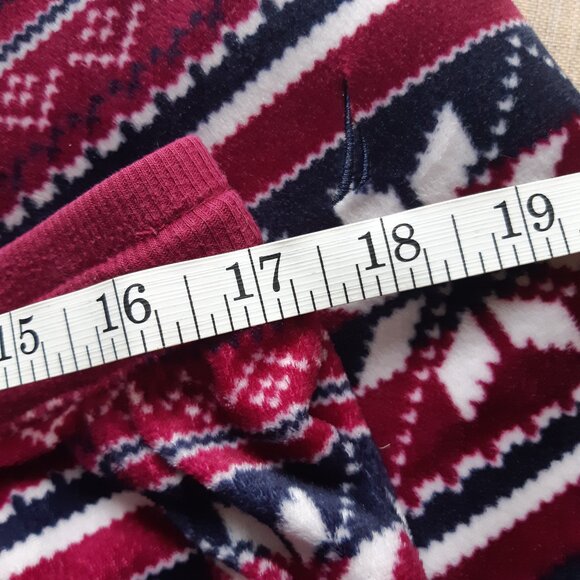 Nautica Women's 2 Piece Cozy Silky Fleece Navy Burgundy Snowflake Pajamas M - Picture 10 of 11